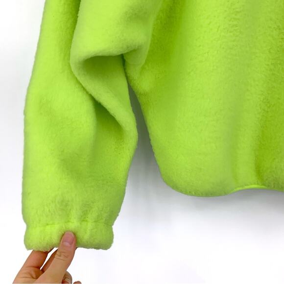 FP MOVEMENT Hit The Slopes Fleece Pullover Jacket Neon Yellow Highlighter XS - Picture 10 of 10